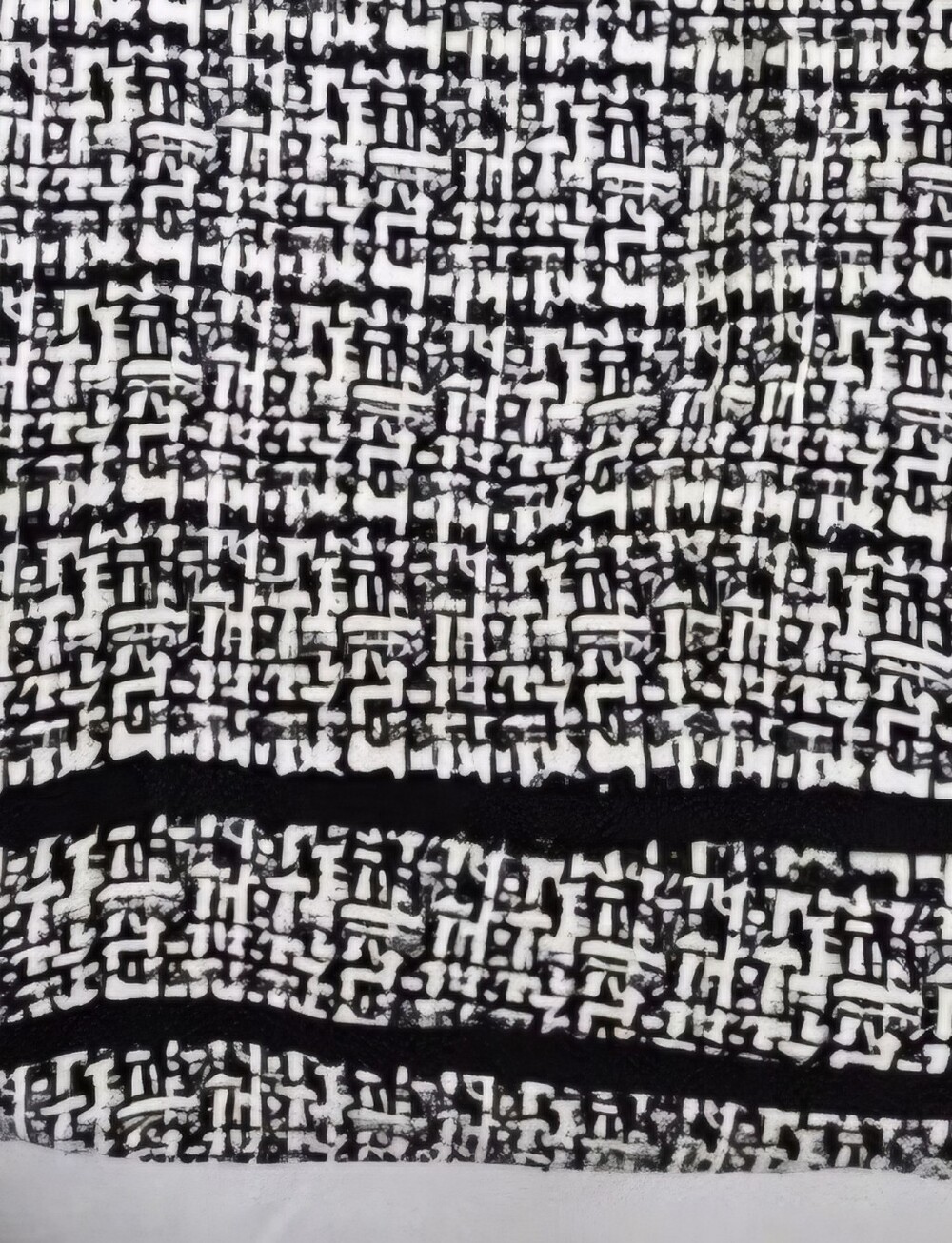 Designer Karl Lagerfeld Black and White Tweed Midi Dress with Gold Buttons. NWOT - Picture 5 of 6